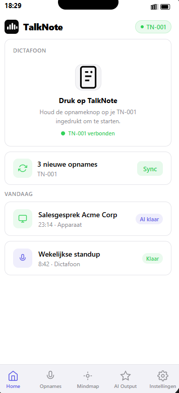 Home overzicht