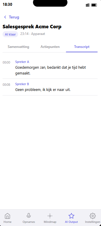 Transcript per spreker